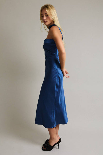 LISA MIDI DRESS: MIDNIGHT BLUE