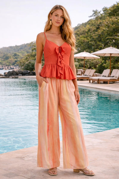 Ruffle Front Cami Top