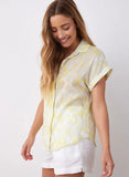 Linen Printed Button Down - Layered Spots Print