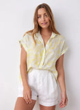Linen Printed Button Down - Layered Spots Print