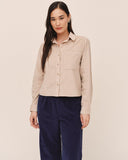 Long Sleeve Patch Pocket Work Shirt - Oat