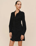 Jenna Long Sleeve Shirred Shirt Dress