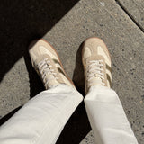 Merit Sneakers White Gold Leather
