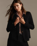 Notch Collar Long Line Blazer - Black