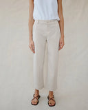 Saige Wide Leg Crop - Ivory Stone