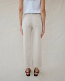 Saige Wide Leg Crop - Ivory Stone