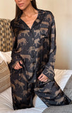Classic PJ Set - Black Catwalk Silky