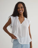 Shirred Pullover Cap Sleeve
