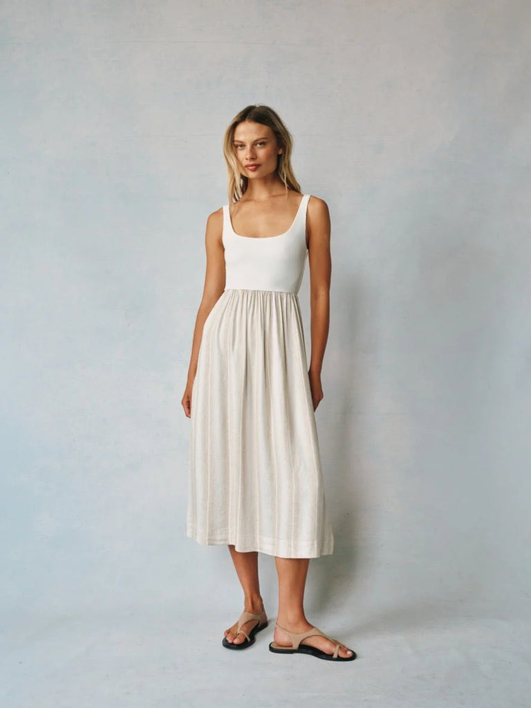 knit combo dress ET OCHS Francis Knit Combo Midi Dress in Black