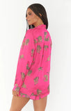 Early Riser PJ Set - Fuschia Feline Fine Silky