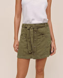 Utility Pocket Mini Skirt - Olive Green