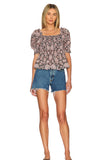 Travel Blogger Top - Black Paisley