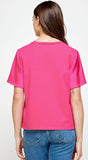Fuchsia Satin Top
