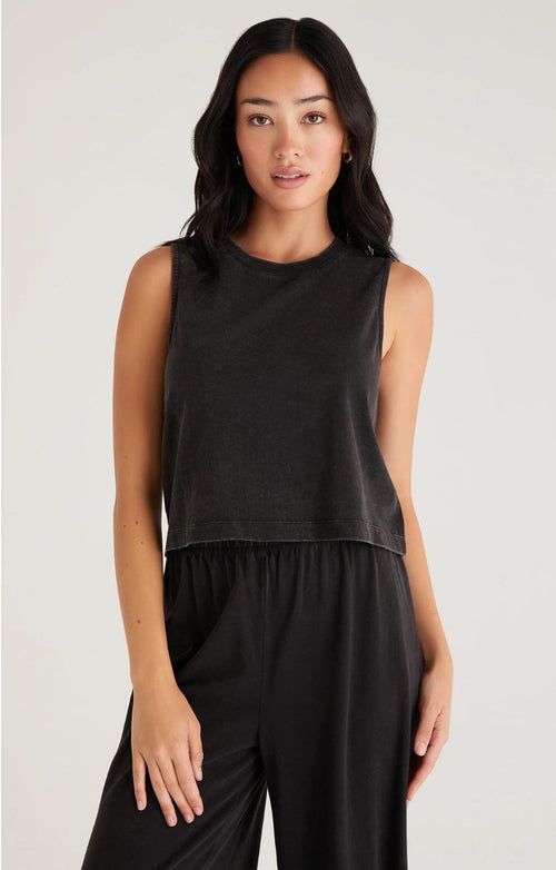 Sloane Jersey Muscle Tank - Black