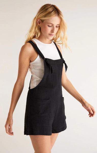 Archer Gauze Romper - Black