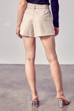 Run the Town Faux Leather Shorts - Ecru