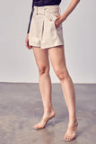 Run the Town Faux Leather Shorts - Ecru
