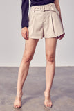 Run the Town Faux Leather Shorts - Ecru