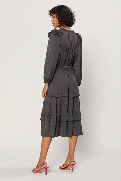 McKenna Midi Dress - Charcoal