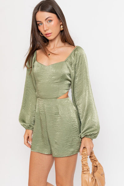Pixie Romper - Light Olive