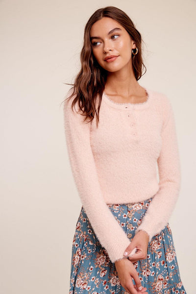 Cozy Up Sweater - Blush