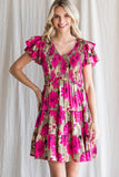 Dahlia Dress - Hot Pink