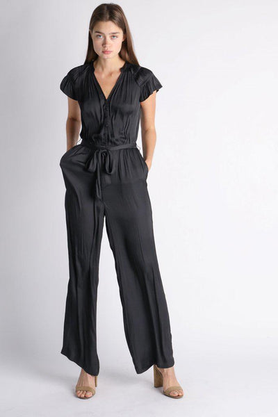 Jumpsuit with Pleated Shoulder Detail