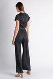 Jumpsuit with Pleated Shoulder Detail
