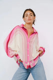 Retro Button-Down Shirt - Pink