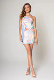 Blair Dress - Ivory/Pink Multi