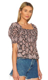 Travel Blogger Top - Black Paisley