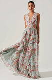Noya Dress - Aqua Pink Floral