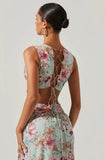 Noya Dress - Aqua Pink Floral