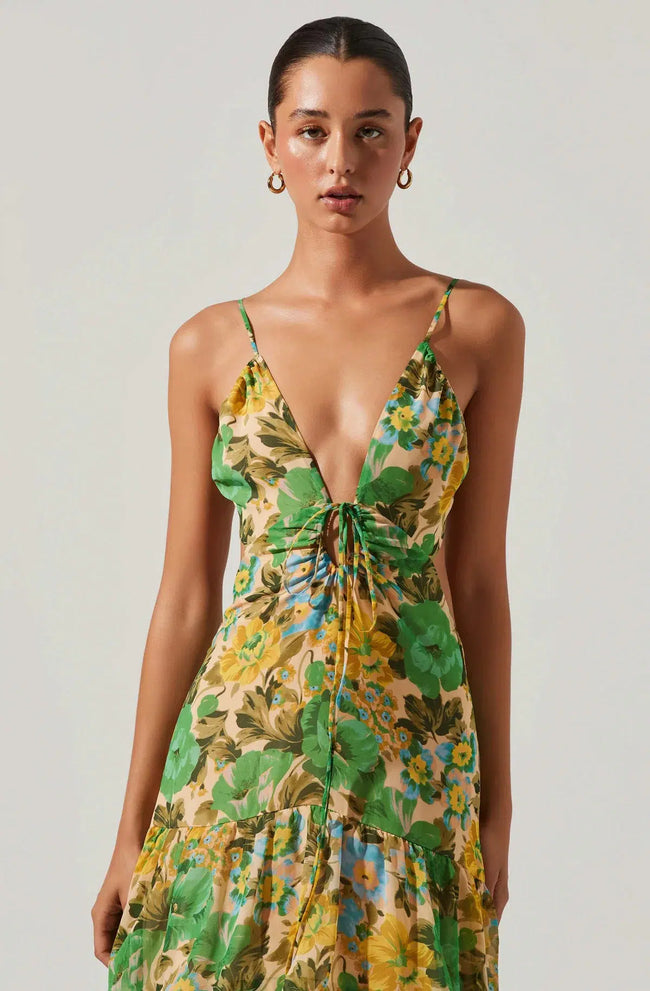 Aneira Dress - Green Multi