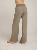 Smocked Waist Wide Leg Pant - Soft Army