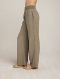 Smocked Waist Wide Leg Pant - Soft Army