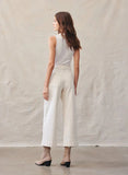 Saige Wide Leg Crop - White