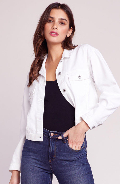 White Noise Optic White Jean Jacket
