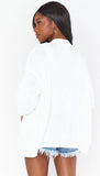 Callie Cardigan - Bright White Knit