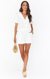 Sasha Shorts - White Linen