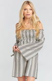 Sandra Smocked Dress - Highway Stripe Flux