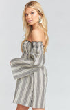 Sandra Smocked Dress - Highway Stripe Flux