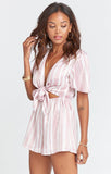 Gia Romper - Slipper Stripe Sheen