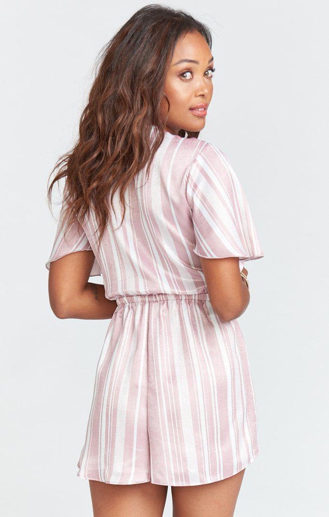 Gia Romper - Slipper Stripe Sheen