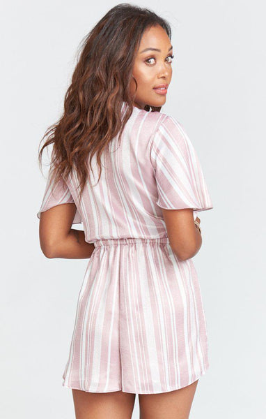 Gia Romper - Slipper Stripe Sheen