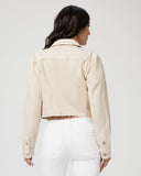 Pacey Cropped Denim Jacket - Soft Beige