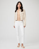 Pacey Cropped Denim Jacket - Soft Beige