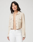 Pacey Cropped Denim Jacket - Soft Beige
