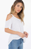 The Cold Shoulder Tee - White