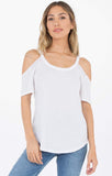 The Cold Shoulder Tee - White